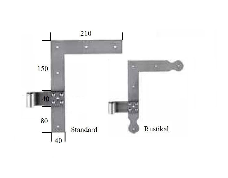 Winkelbänder Rolle Ø13 für Innenöffner schwere Ausführung